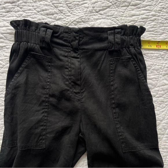 Women's Elevenses Black Linen High-Waisted Pants XS - Picture 4 of 9